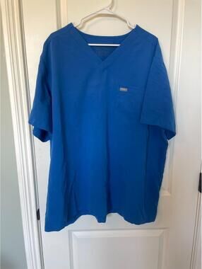 FIGS Technical Collection 4XL Leon Scrub Top Blue Medical Healthcare Uniform
